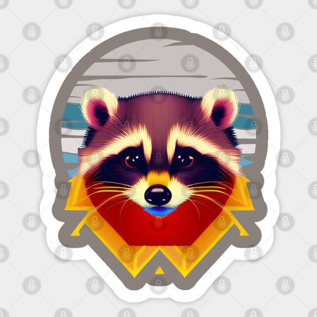 vintage-sunset-geometric-raccoon-raccoony-cuteness-sticker-teepublic